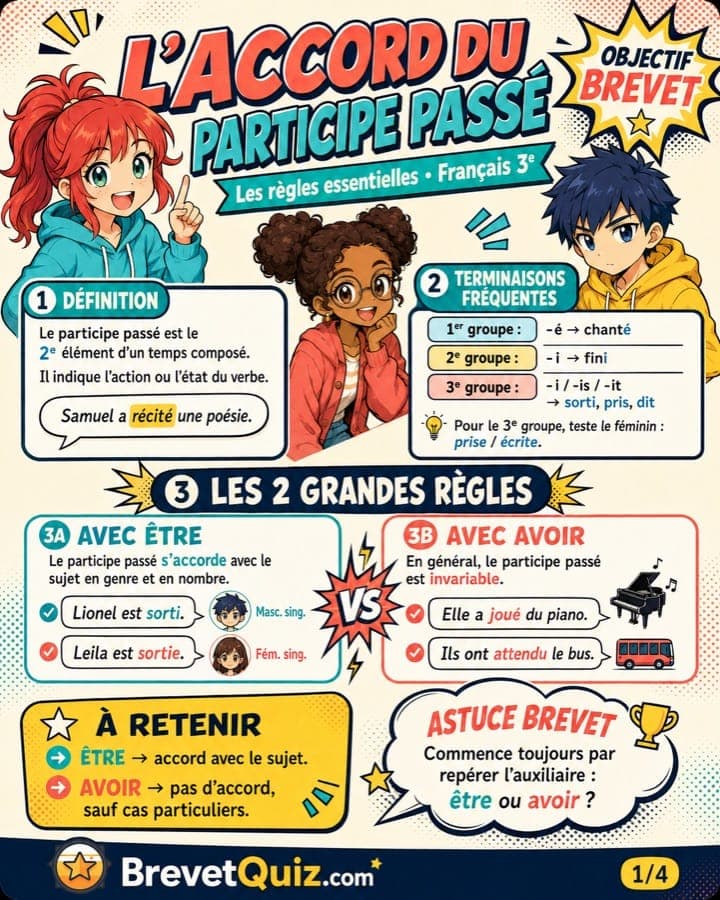 Fiche de révision — L’accord du participe passé