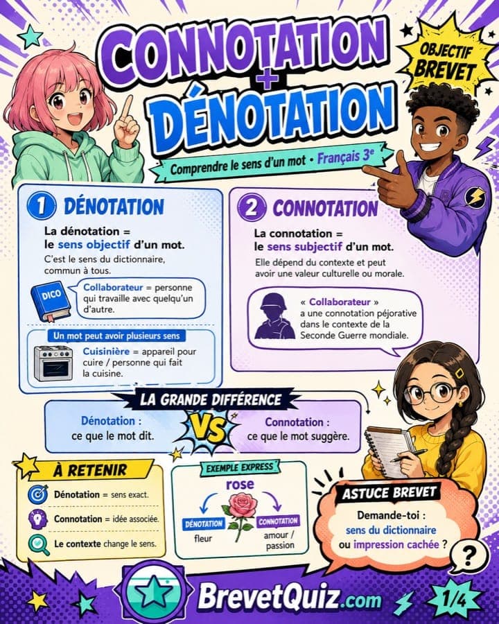 Fiche de révision — Connotation et dénotation