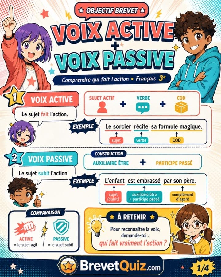 Fiche de révision — La voix active et la voix passive