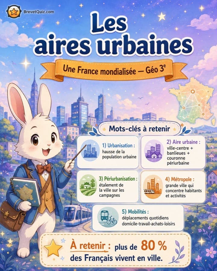 Fiche de révision — Les aires urbaines