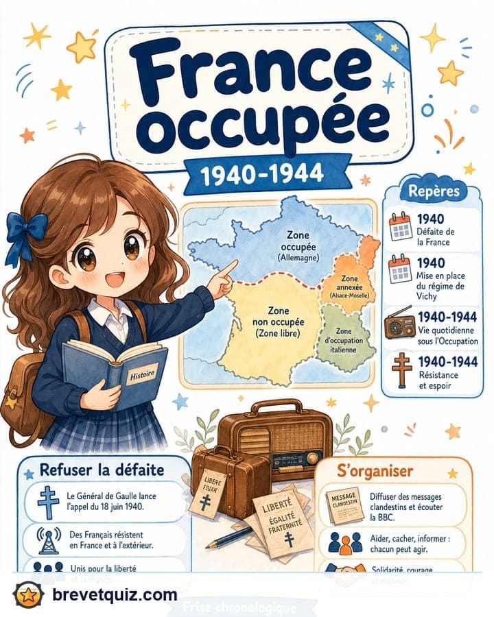 Fiche de révision — France occupée : collaboration et résistance
