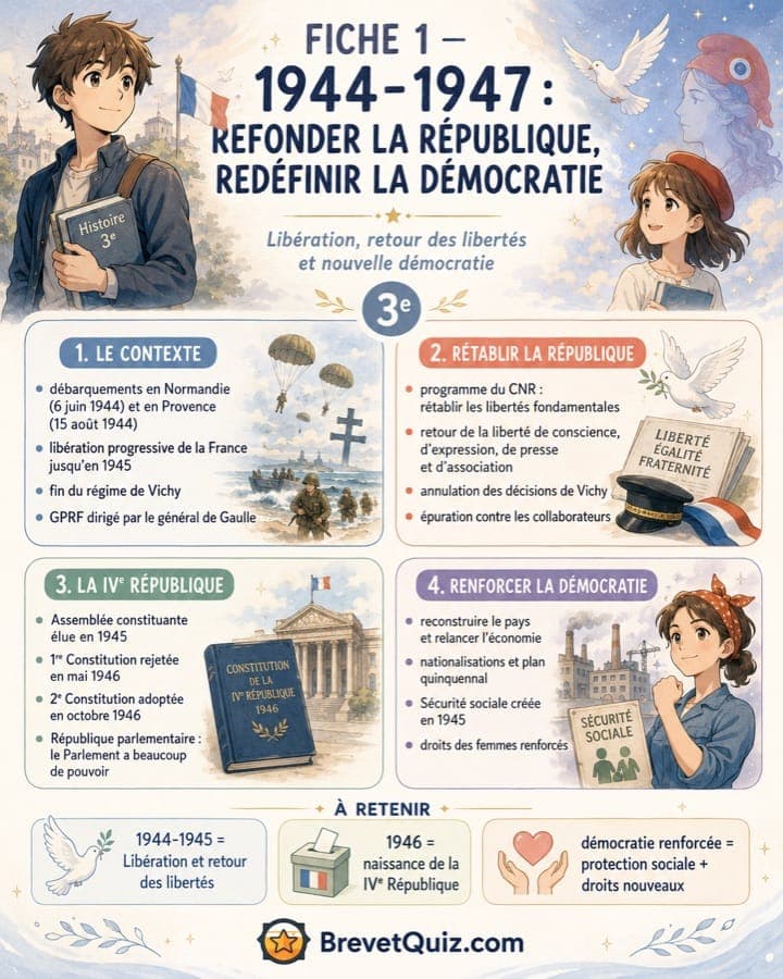 Fiche de révision — Refonder la République (1944-1947)