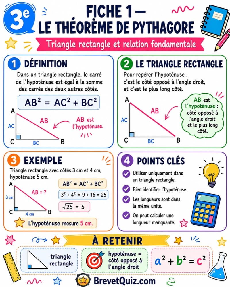 Fiche de révision — Théorèmes de géométrie