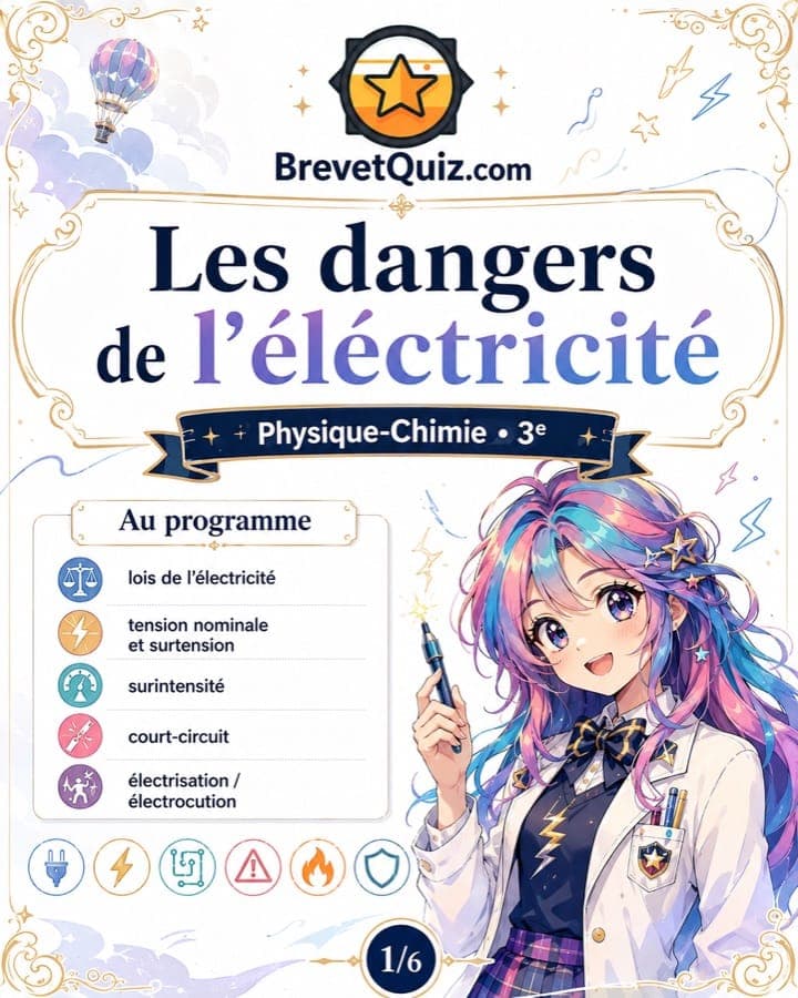 Fiche de révision — Les dangers de l'électricité