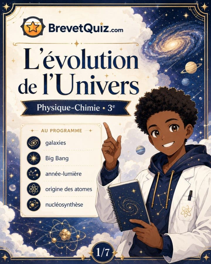 Fiche de révision — L'évolution de l'Univers