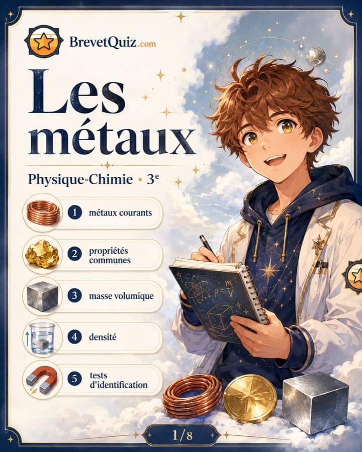 Fiche de révision — Les métaux