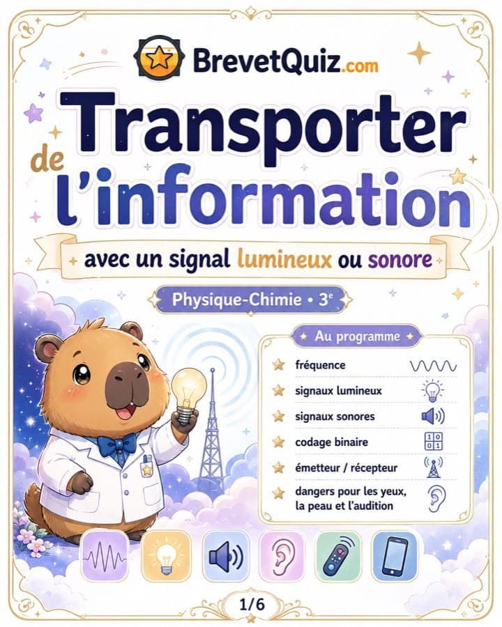 Fiche de révision — Signaux lumineux et sonores