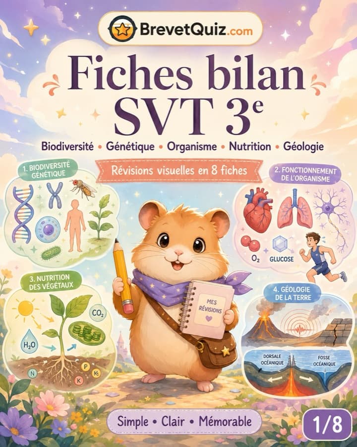 Fiche de révision — Fiches bilan SVT 3e